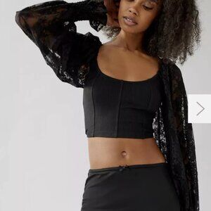 Urban Outfitters -  Cynthia Lace-Sleeve Top -  Size L -  NWT